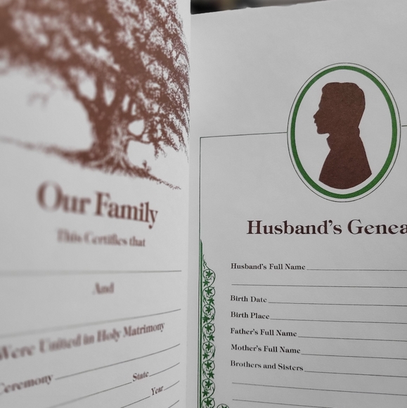 Our Family Tree Genealogy Book Hardcover journal for A History of Your Family - Picture 4 of 8